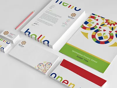 Sparkenhoe primary School Stationery brand color colour fun playful primary school school stationery