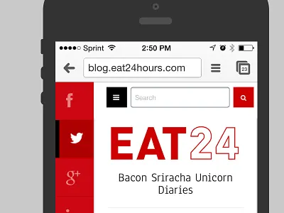 EAT24 Blog blog flat food menu mobile search social