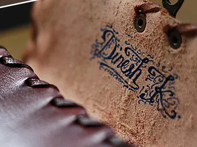 Handcrafted typography diary drawing drawing book leather name nubuck personaldiary sketching suede typography