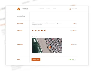 Bonfire + Business app application business clean create dashboard light local ux web
