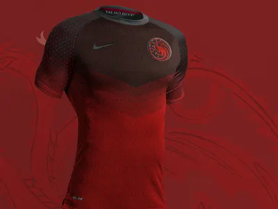 Targaryen 1uniforme Kit Original Color 4 football futbol game of thrones got house targaryen jersey kit nike soccer targaryen
