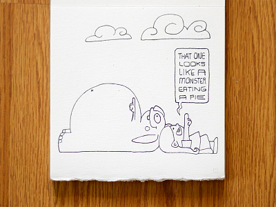My Adorable Monster_19 bike drawing girl ink joke laughing monster sketchbook