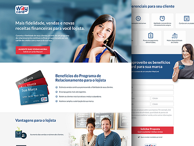 Landing page Waycard credit card landing page one page waycard