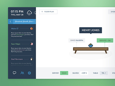 Reservation / Table clean flat minimal reservation table ui ux