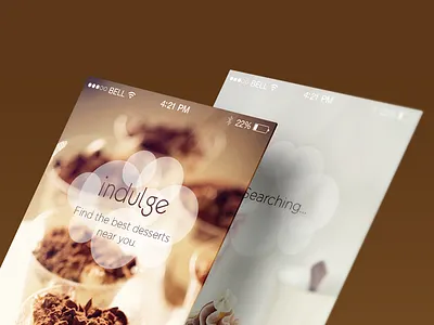 Indulge App Concept app atlanta bokeh cake dessert food indulge ios7 mobile sweets tiramisu