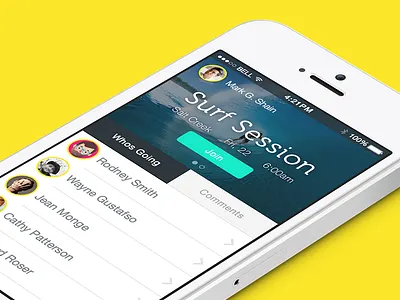 Event Detail app apple awesome ios iphone ui ux yellow