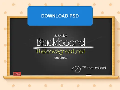 Freebie PSD: Blackboard blackboard board chalk freebie psd