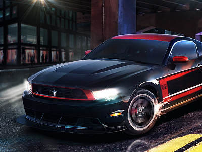 Pursuit bridge car ford mustang pursuit racing