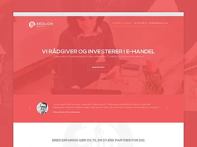 Redlion Equity ecommerce equity finance identity lion onepage responsive webdesign