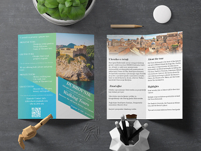 Dubrovnik city walk flyer flyer graphic design print