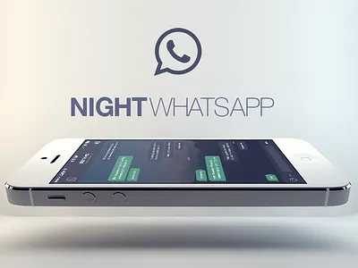 My First App Design app application black flat green ios ios8 night soft whatsapp