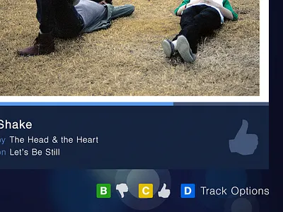 Pandora for Smart TVs (@2x + Full Pixels) app audio fullscreen music pandora radio samsung smart hub smart tv tv ui widescreen