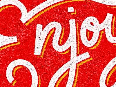 Enjoy creative market grunge hand lettering illustrator photoshop press print product psd shadow texture