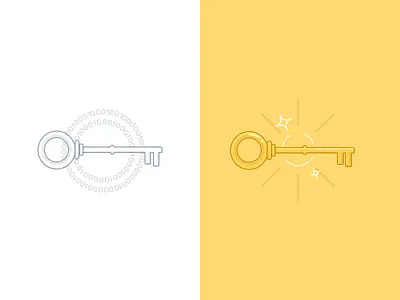 Data Encription Keys illustration interface. ui