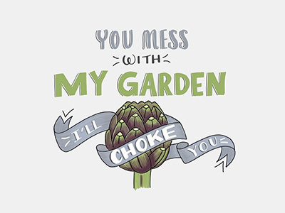 Choke hand lettering illustration
