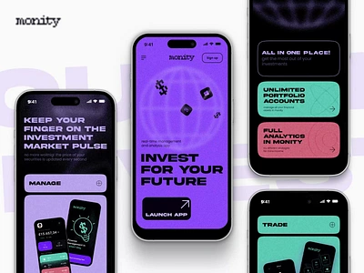 Mobile | Investment App animation branding dashboard design desire agency graphic design illustration interaction invest investment landing landing page logo mobile mobile ui motion motion graphics ui