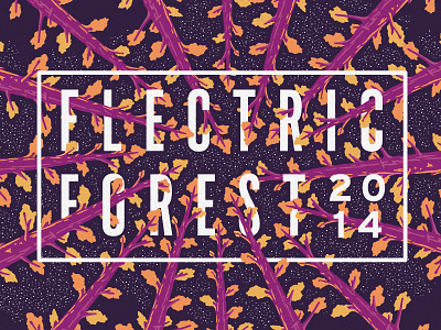 Electric Forest 2014 Poster electric forest festival hand drawn illustration poster print