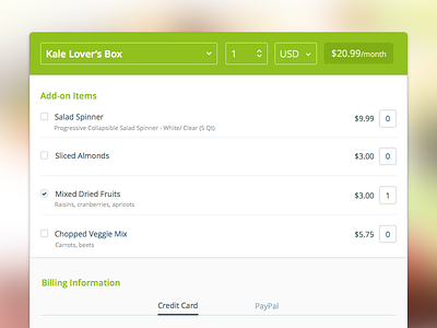 Recurly.js Forms - Advanced forms subscriptions ui visual design