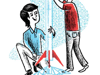 Rocket Boys 60s boys character illustration model rocket retro rocket vintage