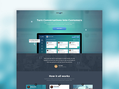 SocialCentiv Landing Page design incentive landing marketing offer product responsive trial twitter ui ux web