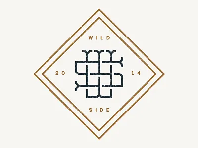 Wild Side Brews - Monogram 02 badge beer brew brewery diamond logo monogram sw ws