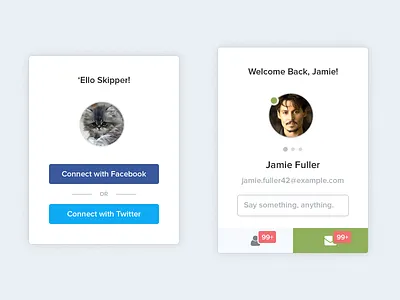Profile clean download flat free freebie interface minimal profile resource ui