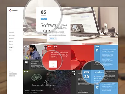 Insight Page Design cobe cobemunich feed interface munchen munich münchen news site ui user interface web