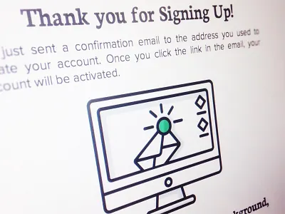 Thank You Page icon illustration imac minimal sign up simple thank you web website