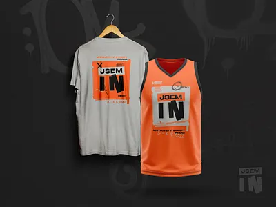 Merch - JSEM IN (for CZ.BASKETBALL) basket basketball branding design graphic design letter logo logo design mark merch merchandising sport sportdesign