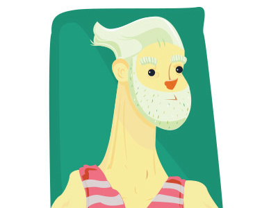 Bearded man cartoon drawing illustration man