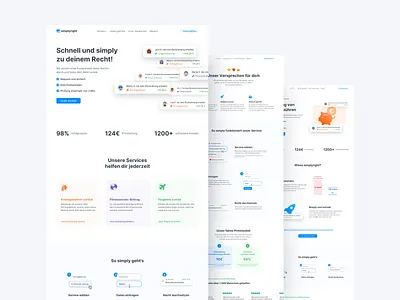 ⚖️ Design for legal tech simplyright clean colorful landingpage legal legal tech legaltech ui ux webdesign