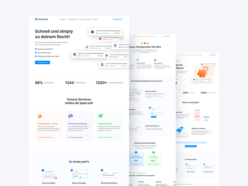 ⚖️ Design for legal tech simplyright clean colorful landingpage legal legal tech legaltech ui ux webdesign