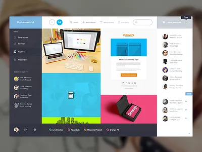 Businessworld #2 business clients focus interface little project simple ui ux work world