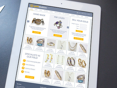 Goldstation Online blue design ecommerce orange web