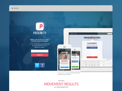 Proximity • Landing Page app landing movement page pink product proximity web