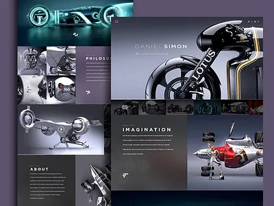 Daniel Simon Website avengers clean daniel simon design grid handsome lotus oblivion premium responsive tron web
