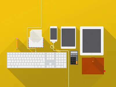 Flat Deskop - alt design devices flat ipad iphone swatch theme vector