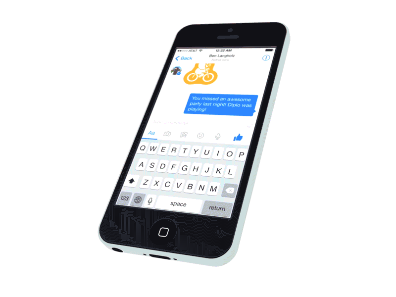 Facebook Messenger Camera Roll 3d camera roll facebook facebook messenger gallery ios iphone 5c messenger ui video