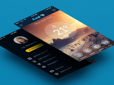 Azul Airlines - WIP airlines app azul flight ios7 mobile weather