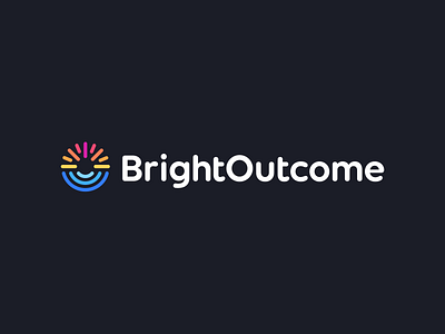 BrightOutcome bight branding globe identity logo mark modern sea sun symbol water