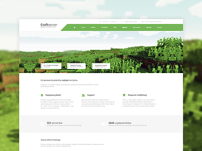 Game Hosting Webdesign design flat game games hosting minecraft server shop web
