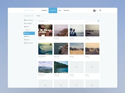 Photo & Video Page chennai dashboard flat india photo page simple social ui video page web webpage website