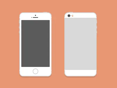 iPhone 5S (PSD) 5s ai flat free freebie illustration ios iphone mock mockup psd vector