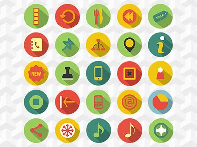 200 Colorful Flat Long Shadow Icons bundle colorful flat icons long shadow