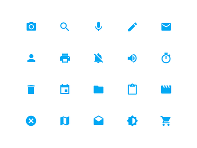 System Icons - Material Design android android l design icon iconography material design pack sketch sketch 3 vector