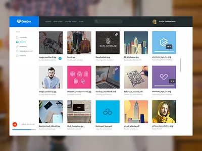 Dropbox app clean dark dropbox icon icons interface minimal palette simple ui web