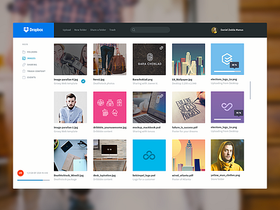 Dropbox app clean dark dropbox icon icons interface minimal palette simple ui web