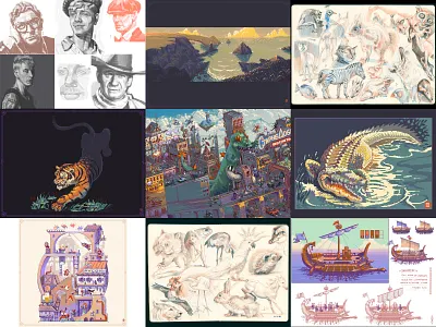 Top 9 2022 [traditional and pixel art] 16bit 8bit character design concept art editorial illustration game art illustration pakowacz pixel art pixelart sketching
