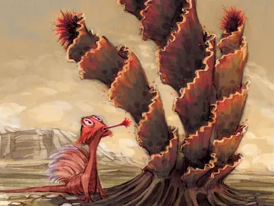 Alien flora and fauna alien digital fantasy flower illustration nature plant scifi space watercolor