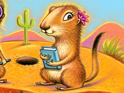 Praire Dogs Drib animals anthropomorphic animals childrens illustration illustration prairie dogsmaze